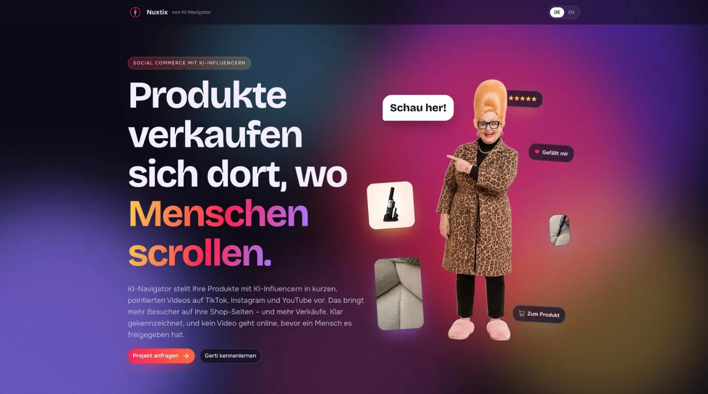 Screenshot nuxtix.com